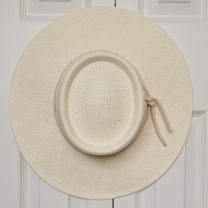 GIGI Pip Bre Straw Hat, White, Size 57